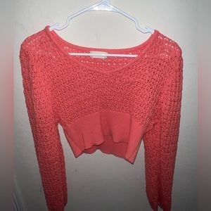 Alter’d State Pink Cropped Sweater
